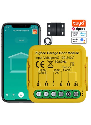 Tuya ZigBee Gate Opener Intelligent Garage Door Controller Module Mobilephone Remote Tuya APP Control Compatible with Alexa and  Home - pzsku/Z108B21FF50971C976EB9Z/45/_/1718952469/f2f13c56-e62a-4268-ab2e-d33ee16b845e