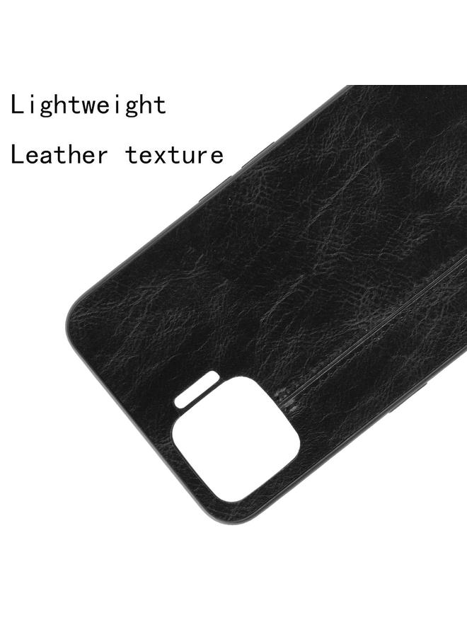 S-TOP Case For OPPO F17/A73 Shockproof Sewing Cow Pattern Skin PC + PU + TPU Case - Image 4