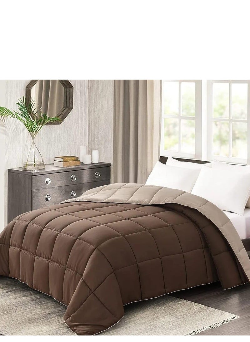 Generic Double Face All Season Microfiber Bed Comforter - Down Alternative Fiber Duvet Insert  - Image 2