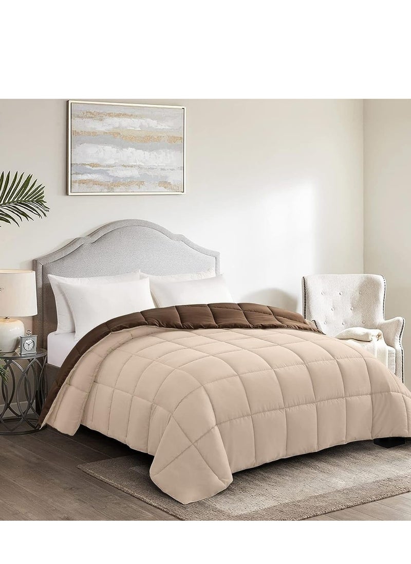 Generic Double Face All Season Microfiber Bed Comforter - Down Alternative Fiber Duvet Insert  - Image 1