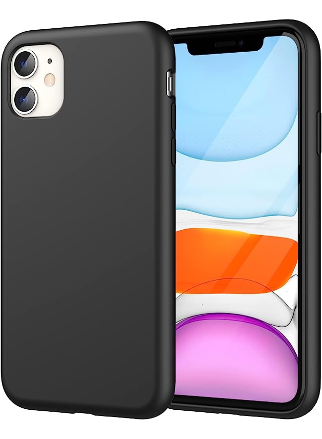 Jetech Silicone Case For Iphone 11 (2019) 6.1-Inch, Silky-Soft Touch Full-Body Protective Case, Shockproof Cover With Microfiber Lining (Black) - Image 1