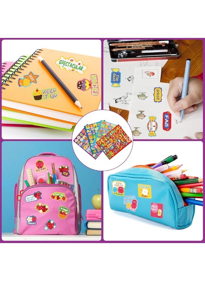 750 PCS Scented Scratch Stickers Smelly Stickers Fruits and Foods Reward Motivate Stickers for School Classroom Supplies Kids Teachers Student Awards(Classic Style, Dessert Scents)