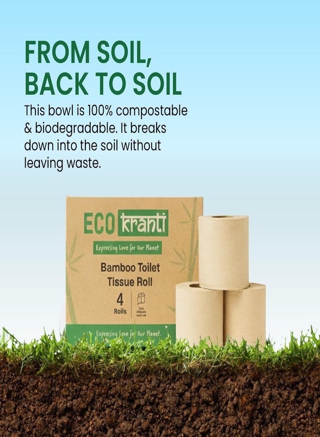 Eco Kranti - Bamboo Toilet Tissue Roll | 300 Pulls x 8 Packs | 100% Natural | Soft & Highly Absorbent | Biodegradable, Compostable & Eco-Friendly | Travel Friendly | Chemical-Free & Hypoallergenic - Image 4
