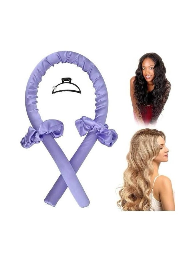 Generic Heatless Hair Curlers – No Heat Satin Curling Rod Headband Set for Long Hair to Sleep In with Hair Clip and Scrunchies, Overnight Soft Lazy Curly Hair Accessories for Women Natural Curly Hair 1PC (RANDOM COLOR) 