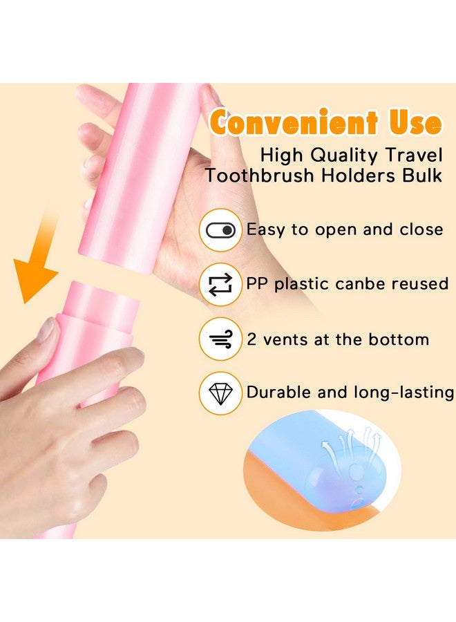 HOFASON 48PCS Large Travel Toothbrush Case Holder, Toothbrush Holders Bulk, Kids Classroom Plastic Pencil Case 8x1.2x0.8 inches, Portable Toothpaste Case Cover Protector for Travel Use (6 Colors) - Image 3