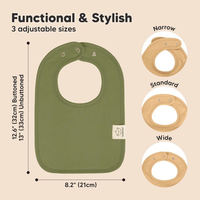 KeaBabies 8-Pack Organic Baby Bibs for Boys, Girls - Super Absorbent Cotton Drool Bibs for Baby Girl & Boy, Teething Toddler, Drooling Newborn, Ultra Soft & Machine Washable (Cruise) - Image 2