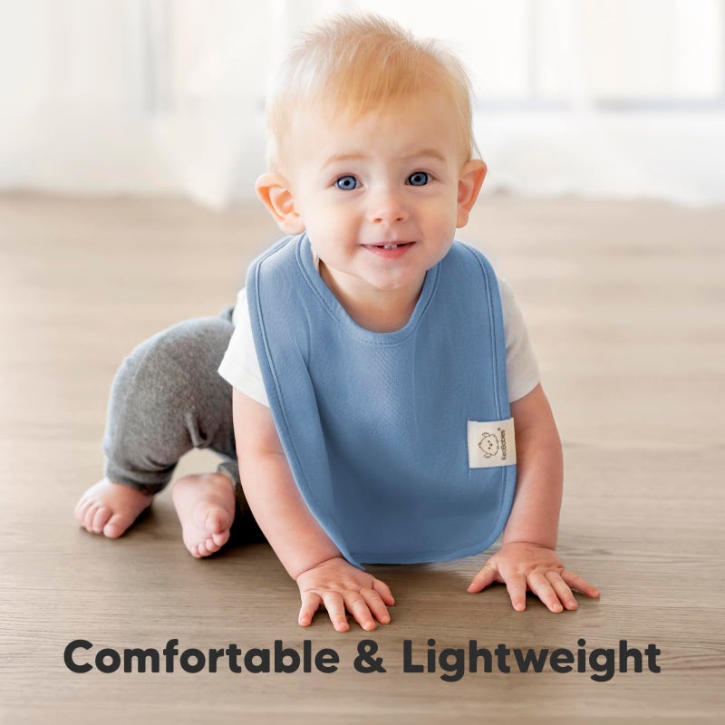 KeaBabies 8-Pack Organic Baby Bibs for Boys, Girls - Super Absorbent Cotton Drool Bibs for Baby Girl & Boy, Teething Toddler, Drooling Newborn, Ultra Soft & Machine Washable (Cruise) - Image 5