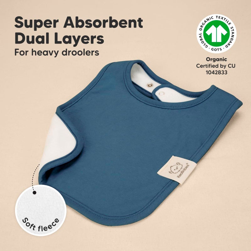 KeaBabies 8-Pack Organic Baby Bibs for Boys, Girls - Super Absorbent Cotton Drool Bibs for Baby Girl & Boy, Teething Toddler, Drooling Newborn, Ultra Soft & Machine Washable (Cruise) - Image 4