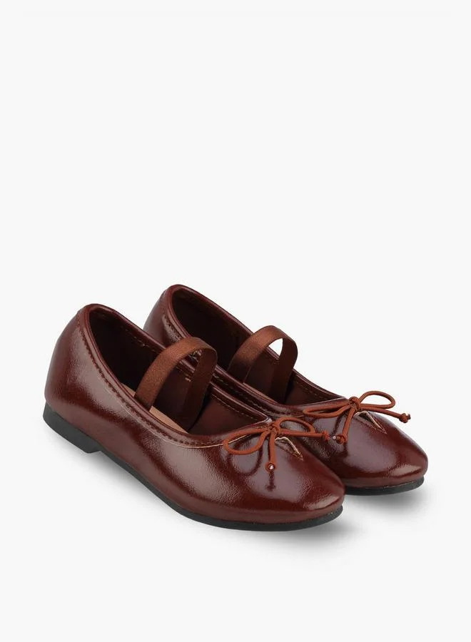 Juniors Girls Bow Accent Ballerina Shoes