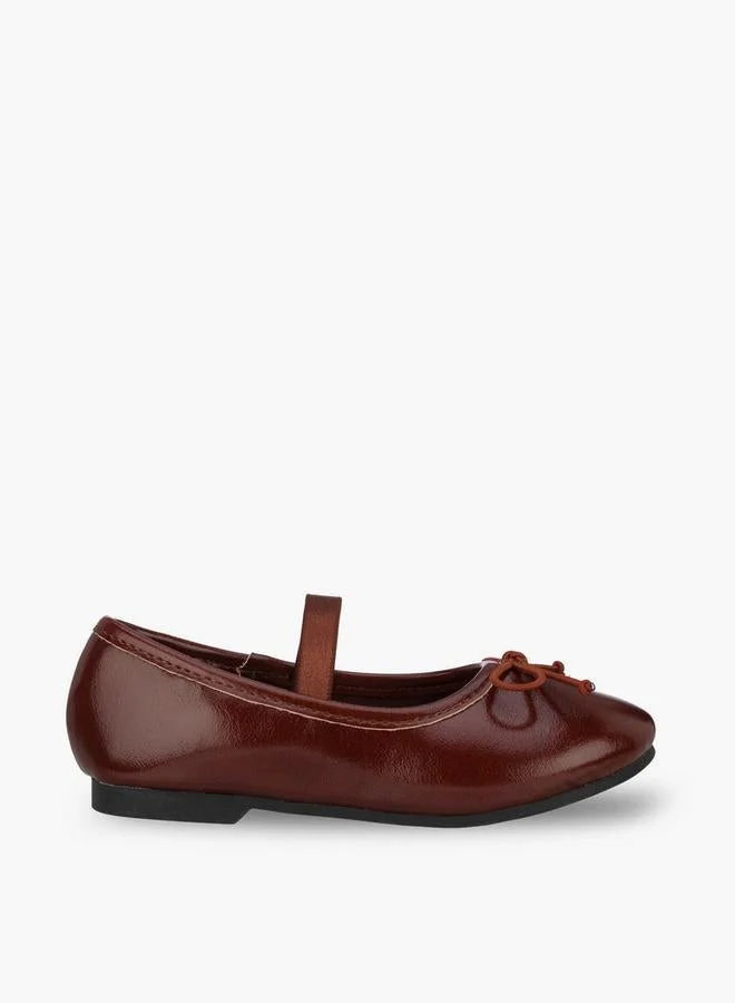 جونيورز Girls Bow Accent Ballerina Shoes