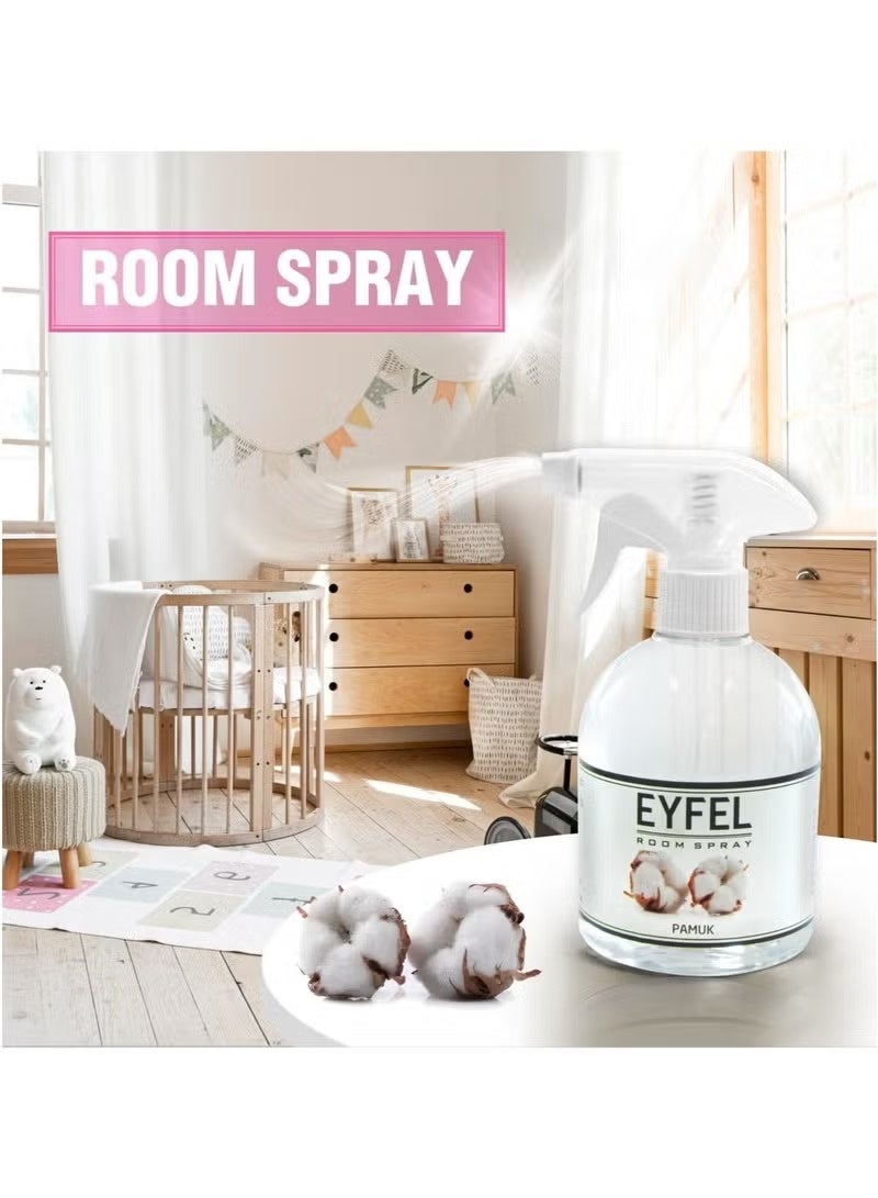 آيفيل معطر جو برائحة القطن، بخاخ، يدوم طويلاً، ٤٠٠ مل | زيوت عطرية فاخرة للمنزل والمكتب - Image 1