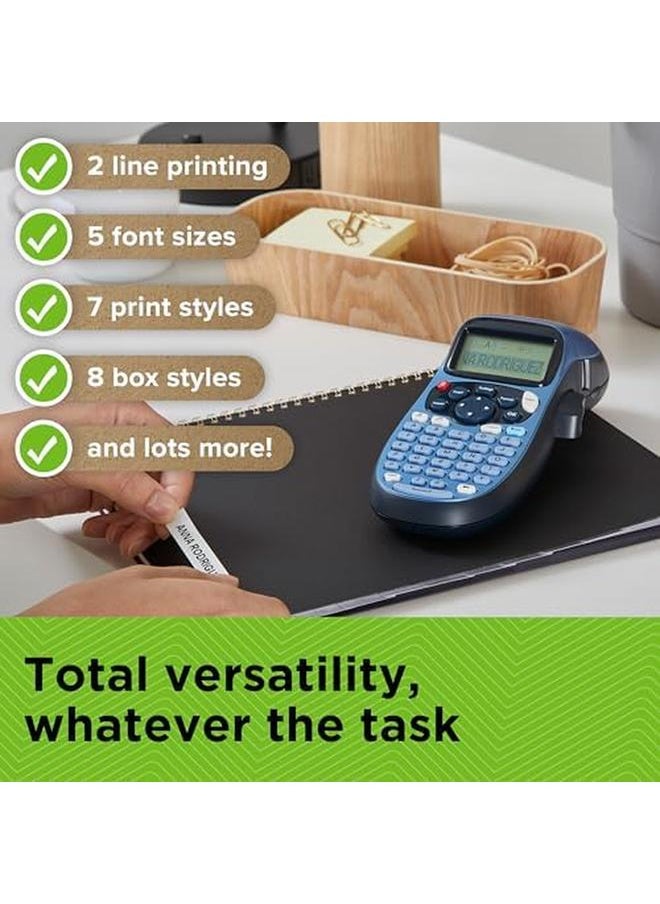 Dymo - Letratag Lt 100H Handheld Label Maker Abc Keyboard Label Printer With Easy To Use 13 Character Lcd Screen For Home Or Office Blue - Image 1