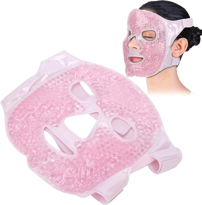 Snivy Snivy Ice Face Mask Cooling Gel Pack for Puffy Eyes Cold Hot Reusable Compress Frozen Eye Packs Masks for Women for Dark Circles Puffiness Allergies Headaches  - Image 1