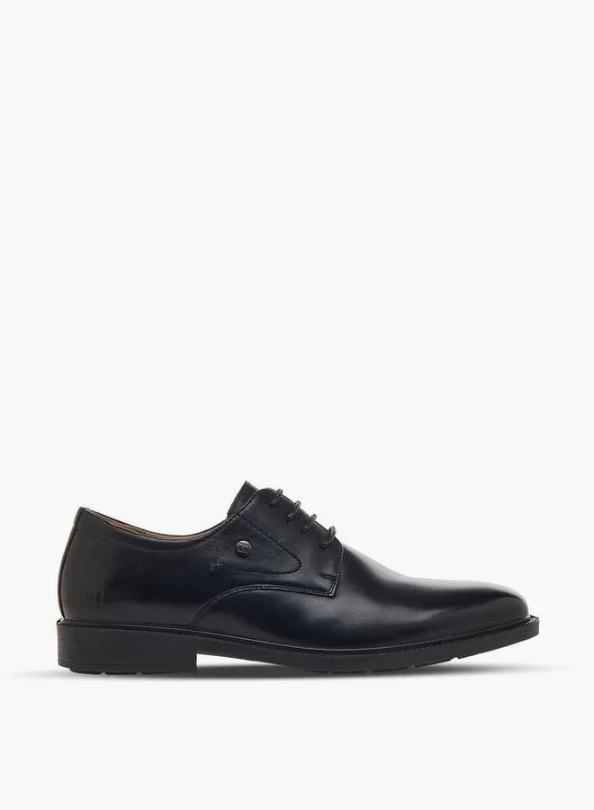 دوتشيني Men Lace-Up Leather Derby Shoes
