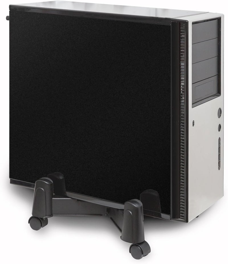 Syba Mobile Desktop Tower Computer Floor Stand Rolling Caster Wheels and Adjustable Width from 6 to 10 Inches - Image 2