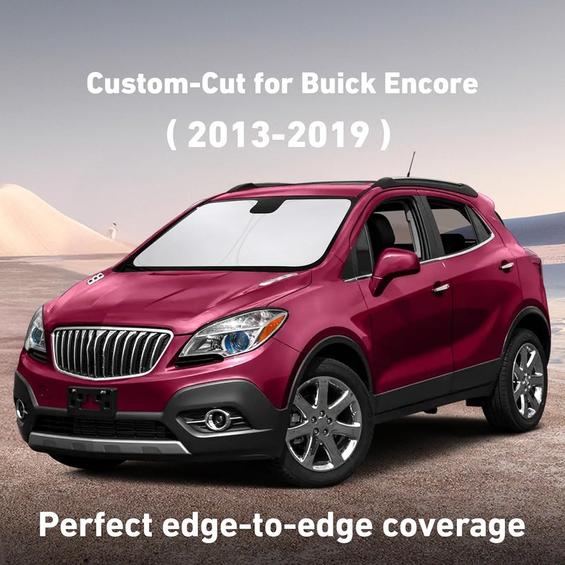 EcoNour Windshield Sunshade for Buick Encore 2013-2017 2018 2019, Sun Visor for Front Windshield & Window Sun Shade Cover, UV Heat Blocker & Protector, Car Accessories - Image 2