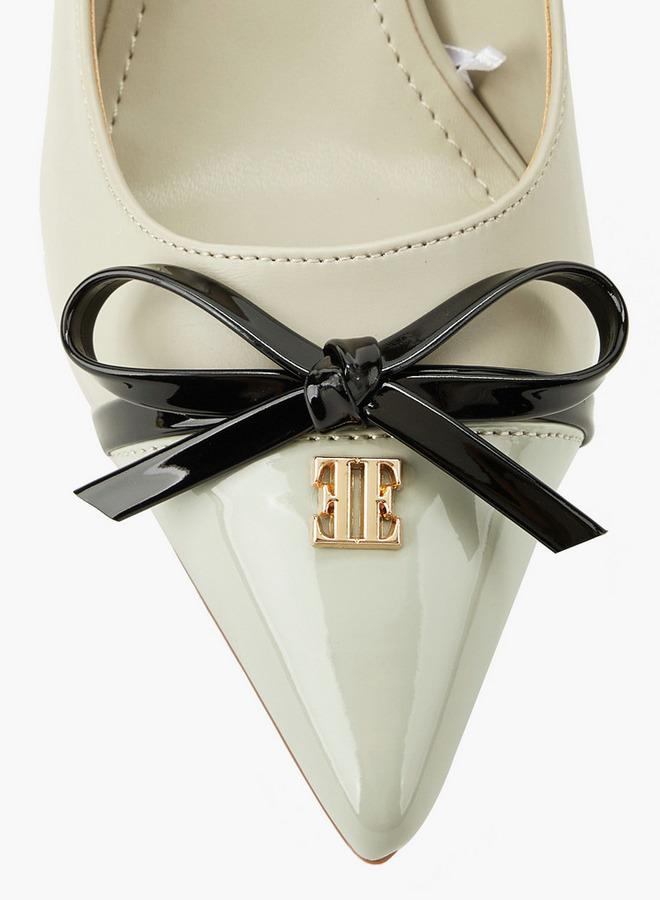 ELLE Women Bow Accent Stiletto Heel Pumps - Image 5