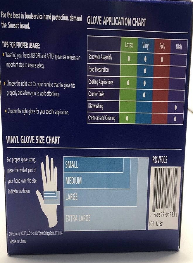 Sunset Powder Free Vinyl Gloves (Large) - Image 4