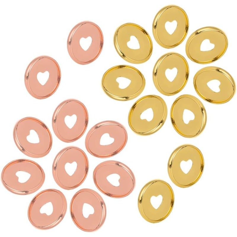 60 Pieces Heart Shaped Loose Leaf Binder Discs Flexible Refillable Notebooks for Students Journals Planners - Image 3