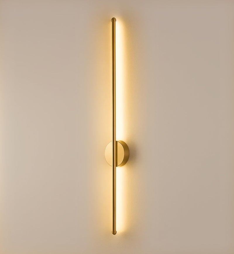 Lamp Master Modern LED Wall Light | 3-in-1 Color Changing Long Wall Sconce | Golden Finish Aluminum Led Wall Highlighter Lamp for Bedroom, Living Room, Corridor & Luxurious Home wall Decor | Pack of 1 - Image 1