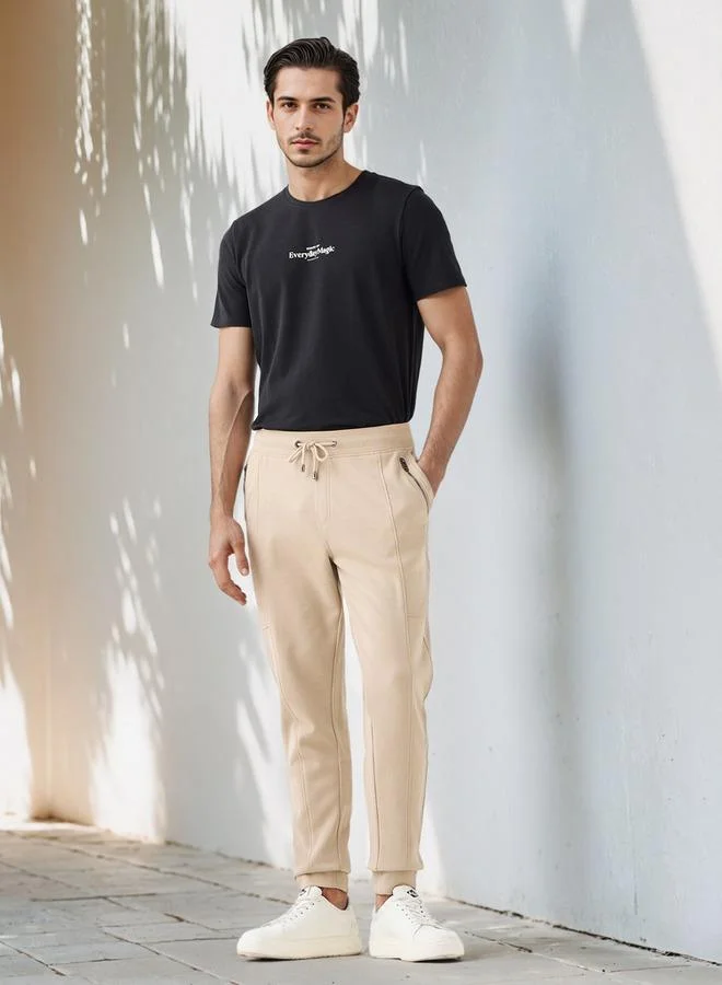 Iconic Iconic Panelled Flexi Waist Joggers with Pockets
