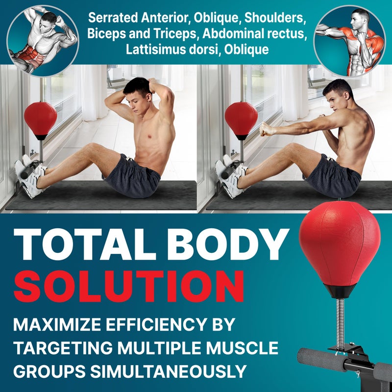 GLACIAL Doorway Sit-Up Exercise Bar with Punching Bag - Complete Upper Body and Abs MMA Workout in One - Image 4