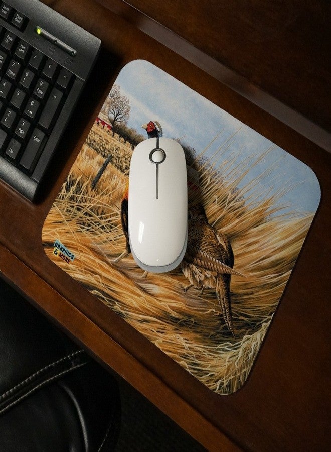 GRAPHICS & MORE Pheasants on The Farm Low Profile Thin Mouse Pad Mousepad - Image 2