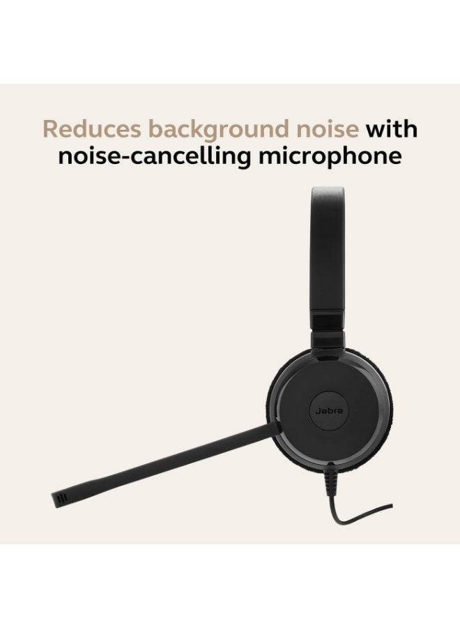 جابرا سماعة Jabra Evolve 20 USB-C / USB-A MS أحادية، سلكية على الأذن مع ميكروفون لإلغاء الضوضاء، معتمدة من مايكروسوفت، إلغاء الضوضاء السلبي، مكبر صوت 28 مم، كابل بطول 2.15 متر، خفيفة الوزن 104 جرام، مثالية للمكتب والاجتماعات عبر الإنترنت | 4993-823-169 - Image 5