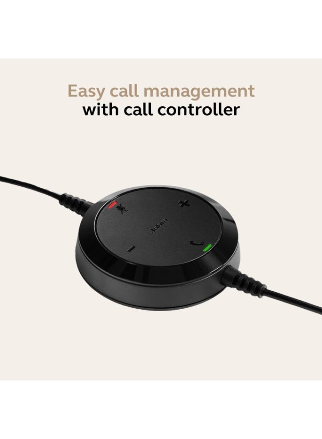 جابرا سماعة Jabra Evolve 20 USB-C / USB-A MS أحادية، سلكية على الأذن مع ميكروفون لإلغاء الضوضاء، معتمدة من مايكروسوفت، إلغاء الضوضاء السلبي، مكبر صوت 28 مم، كابل بطول 2.15 متر، خفيفة الوزن 104 جرام، مثالية للمكتب والاجتماعات عبر الإنترنت | 4993-823-169 - Image 3