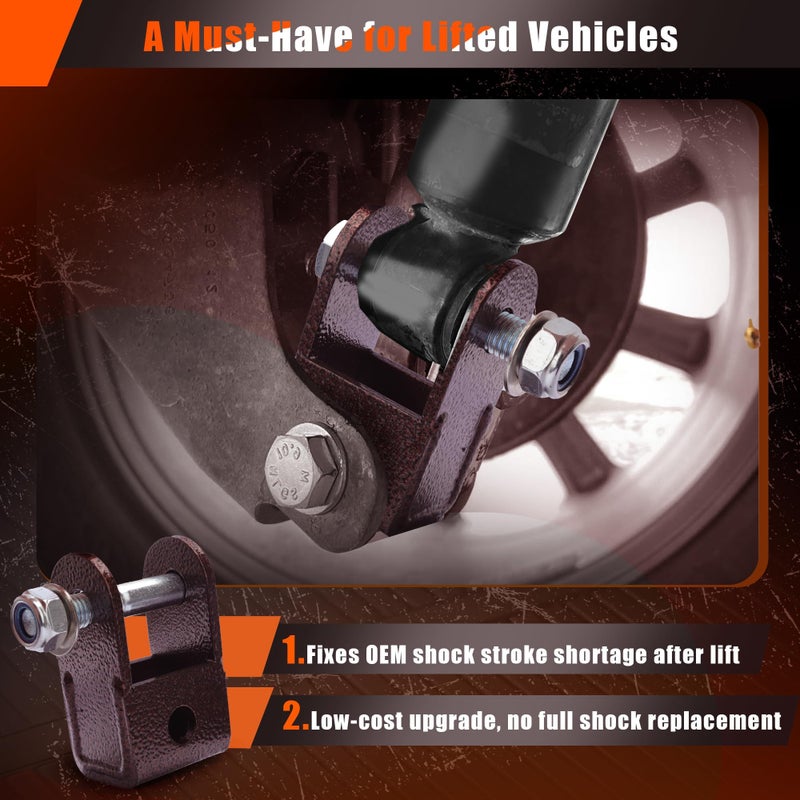 FlexHitch 3" Front + 2" Rear Leveling Lift Kits for 2009-2018 Ram 1500 4WD with 2-4" Rear Shock Extensions(2 pcs), 3 Inch Lift Front Strut Spacers and 2 Inch Rear Lift Spacer - Image 4