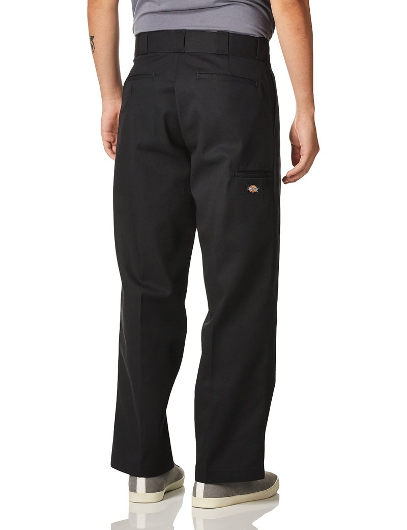 Dickies سروال عمل ديكي للرجال بقصة فضفاضة مع كوع مزدوج - بنطلون قماش متين للاستخدام في البناء والمخازن، أسود، 56W x 32L - Image 2