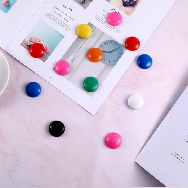 12 Pieces Colorful Fridge Magnets, Round Magnets Diameter 2cm for Whiteboard, Refrigerator, Office, School, Note Board 4 Colors - Image 5