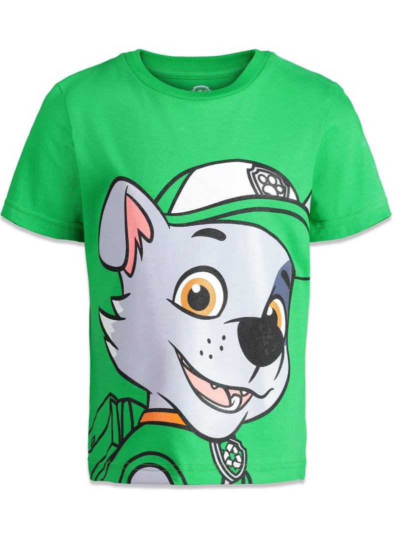 Nickelodeon Paw Patrol Marshall Rubble Rocky Chase Little Boys 4 Pack Graphic T-Shirts Chase, Marshall, Rubble & Rocky 6 - Image 5