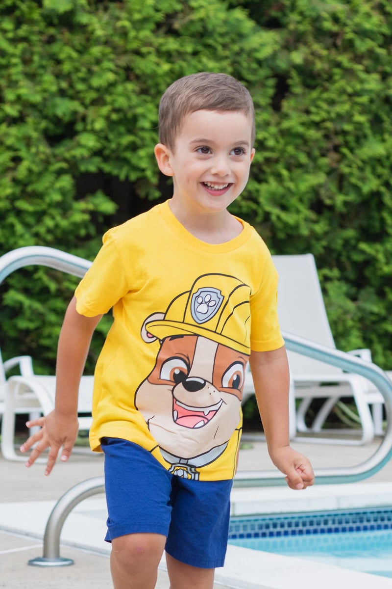 Nickelodeon Paw Patrol Marshall Rubble Rocky Chase Little Boys 4 Pack Graphic T-Shirts Chase, Marshall, Rubble & Rocky 6 - Image 2