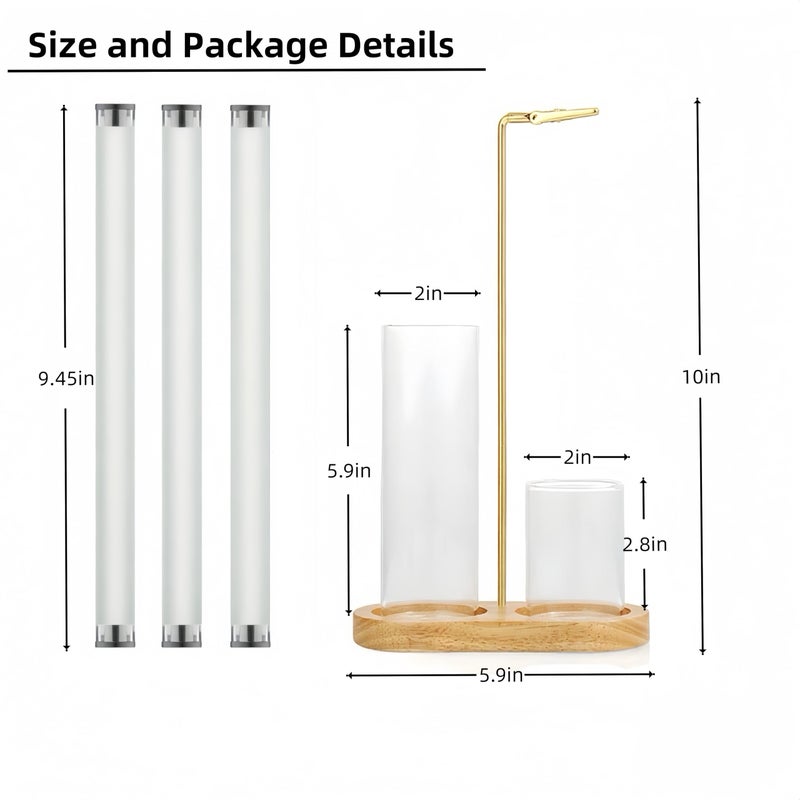 Moocervi Glass Incense Holder, 2 in1 Incense Sticks Burner Holder with Storage,Hang Upside Down Incense Holder for Sticks with Glass Ash Catcher for Meditation Yoga Spa Room Decor - Image 3