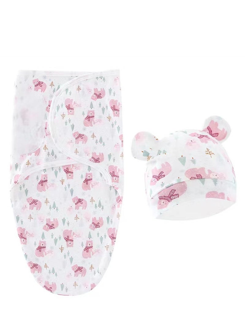 Newborn swaddle comfortable sleeping bag with hood set delivery room swaddle - Image 1