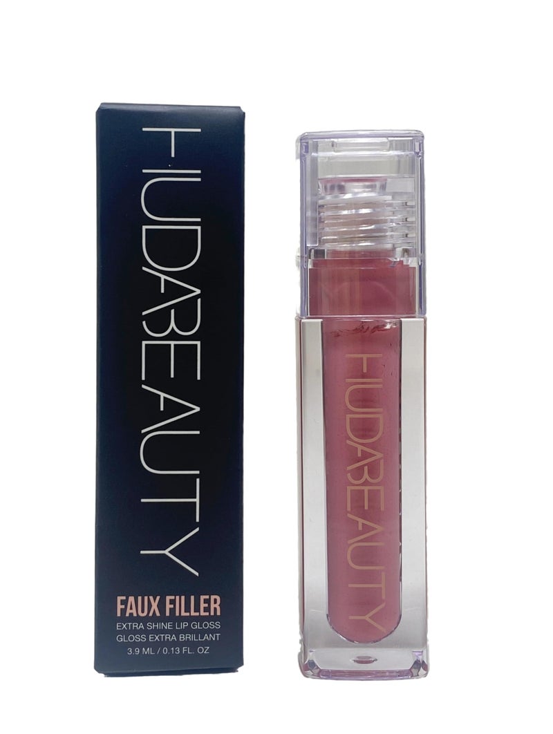 Huda Beauty Faux Filler Extra Shine Lip Gloss - Sugar Baby (Light Pink) .13 oz / 3.9 ml