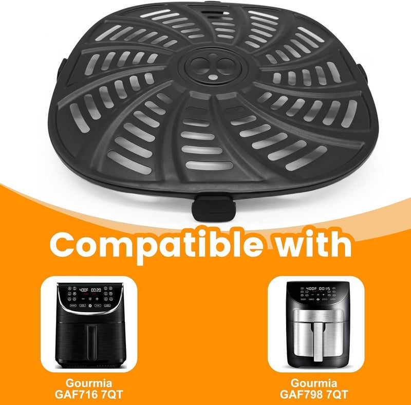 GWY Air Fryer Accessories for Gourmia GAF798 GAF716 7QT Air Fryer, Food Grade Nonstick 8.97''*8.97'' Air Fryer Replacement Parts Rack Tray Grill Pan Grill Plate Crisper Plate, Dishwasher Safe - Image 4