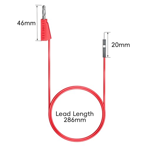 Goupchn Stackable Banana Plug to Breadboard Male Jumper Wires Soft Flexible Silicone Test Leads for Electrical Testing - Image 2