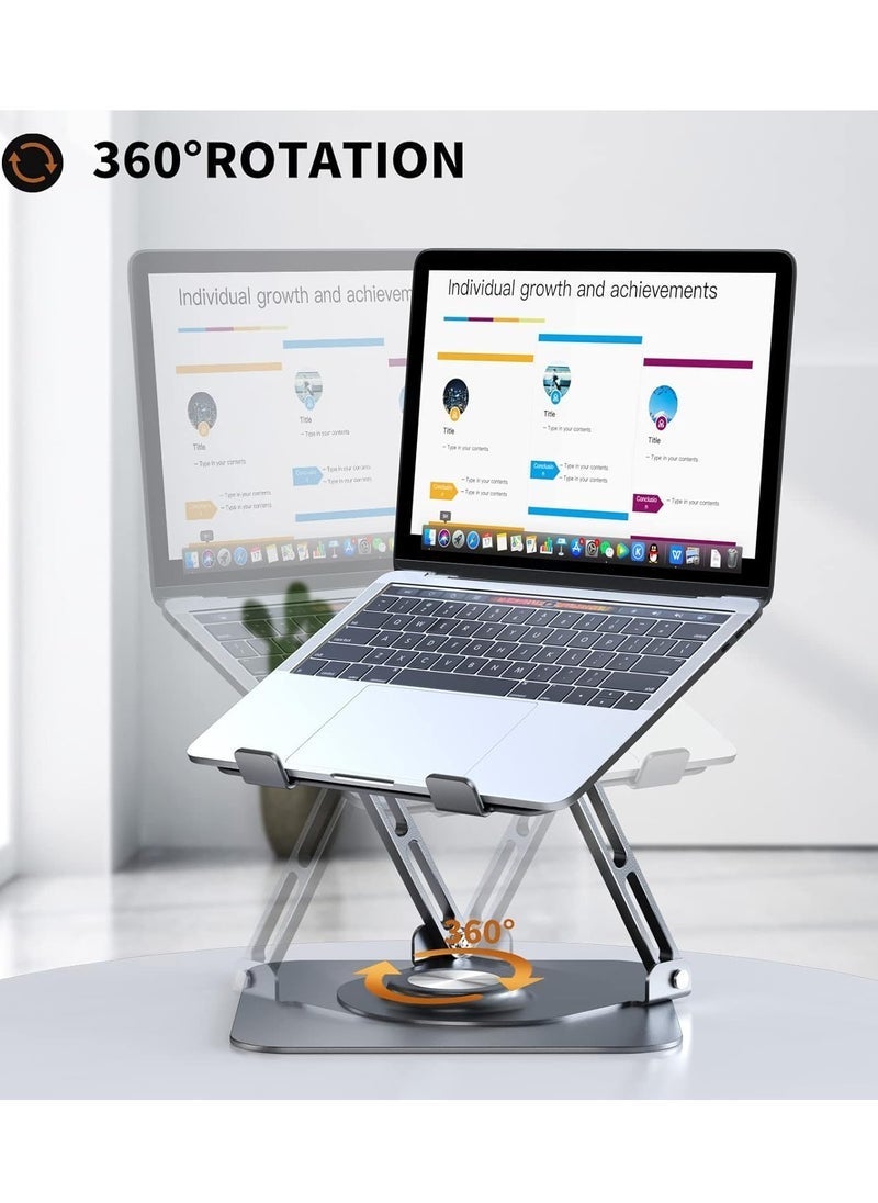 Gulf Trend Laptop Stand for Desk,Adjustable Laptop Riser Aluminium Alloy Material Foldable Portable Laptop Holder,Ventilated Cooling Notebook Stand for MacBook Pro/Air,Lenovo,Dell, HP,All Laptops&Tablets 10-16" - Image 3