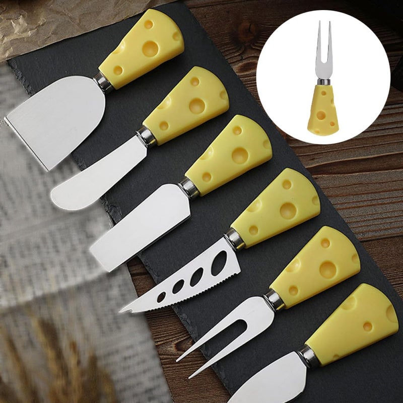 Stainless Steel Cheese Knives Set 5pcs Cutter Forks for Home Kitchen Charcuterie Board Cheese Knife Kit Sturdy Metal for Entertaining - Image 3