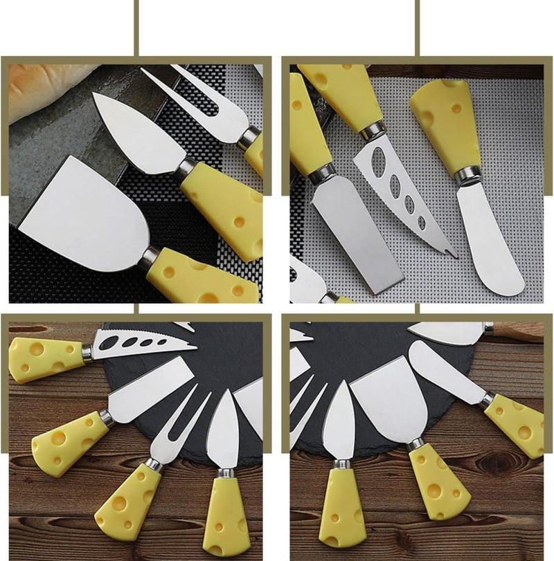 Stainless Steel Cheese Knives Set 5pcs Cutter Forks for Home Kitchen Charcuterie Board Cheese Knife Kit Sturdy Metal for Entertaining - Image 5