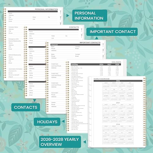 Feteulo 2026-2028 Monthly Planner - July 2026 - June 2028, 2 Year Monthly Calendar 2026-2028, 9" × 11" Calendar Monthly Planner, 24 Months, Tabs, Back Pocket, Twin-Wire Binding, Note Pages - Image 4