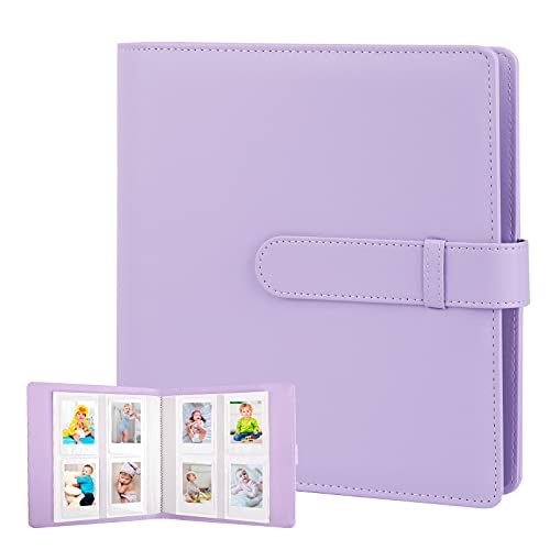 Veicevol 256 Pockets Photo Album for Fujifilm Instax Mini Camera, Leather Cover, Photo Album for Instax Mini 12 11 9 40 90 8 7 Evo LiPlay Instant Camera, 2x3 Photo Albums (Purple) - Image 1