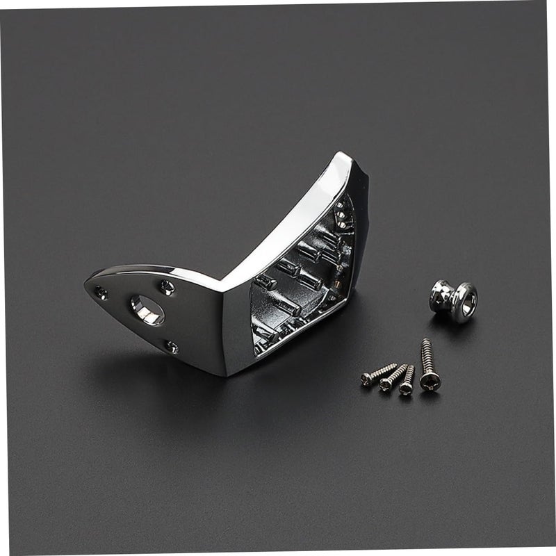 Yardwe Chrome Mandolin Tailpiece for 8-String Instruments Professional Upgrade for Sound Improvement Easy Install Metal Accessory - Image 2