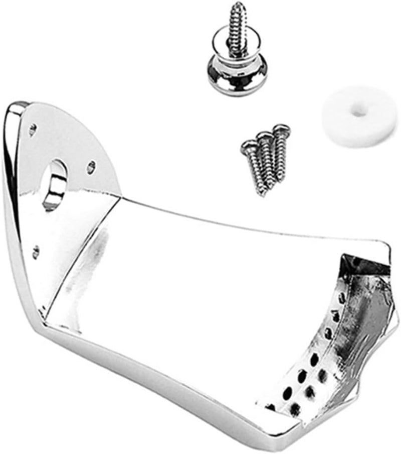 Yardwe Chrome Mandolin Tailpiece for 8-String Instruments Professional Upgrade for Sound Improvement Easy Install Metal Accessory - Image 1