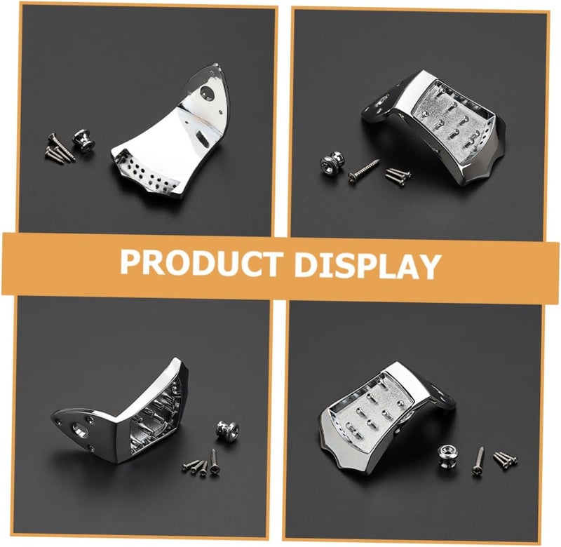 Yardwe Chrome Mandolin Tailpiece for 8-String Instruments Professional Upgrade for Sound Improvement Easy Install Metal Accessory - Image 4