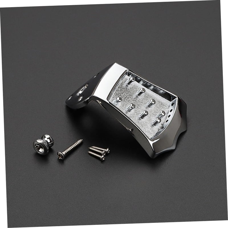 Yardwe Chrome Mandolin Tailpiece for 8-String Instruments Professional Upgrade for Sound Improvement Easy Install Metal Accessory - Image 5