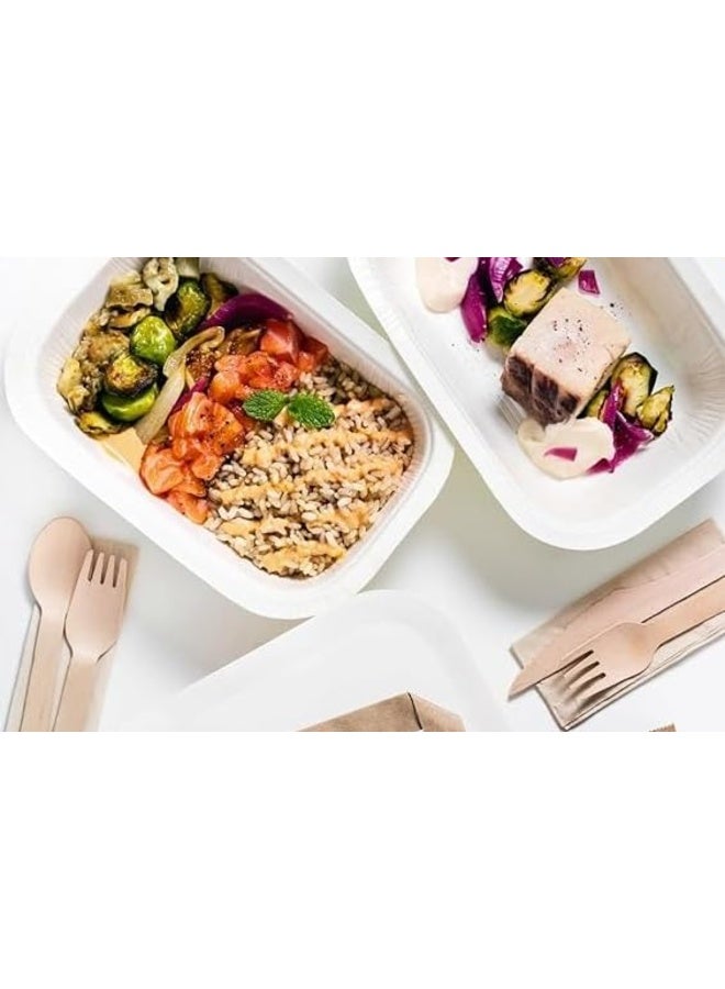 Flavoma Bamboo Disposable Spoons and Forks [140mm, 25 Set with Cover] | Wooden Dining Flatware | Ideal for Kids Birthday, Wedding & Party | Plant Based | Eco-Friendly | Organic & Natural - Image 3