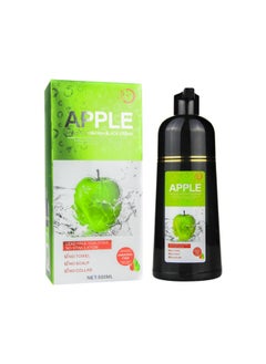 MOKERU Apple Herbal Extract Hair Color Dye Shampoo Black 500ml  - Image 1